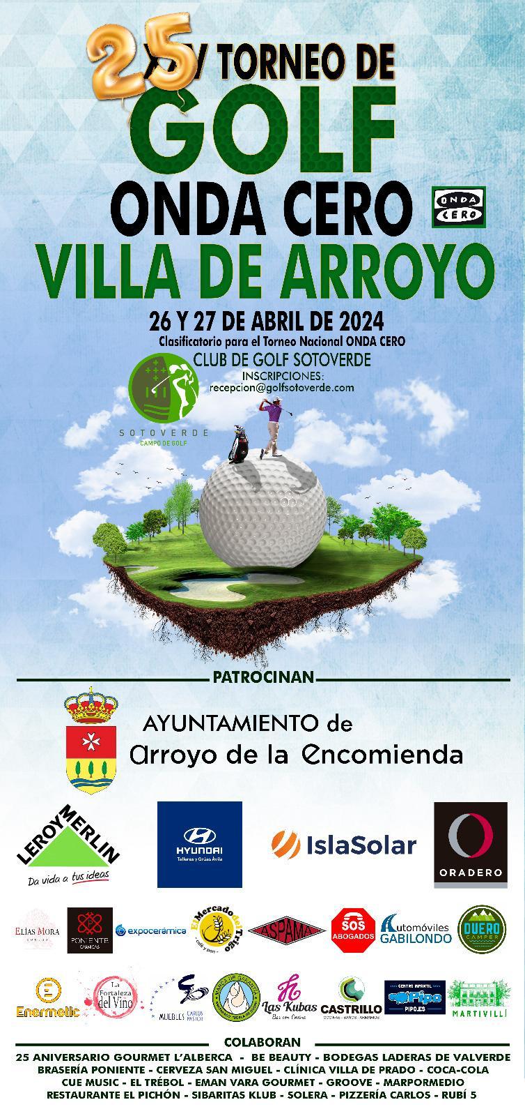 TORNEO ONDA CERO VILLA DE ARROYO 2024 | CAMPO MUN. GOLF SOTOVERDE